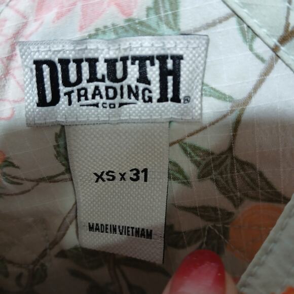 DULUTH TRADING Heirloom Gardening Bib Overalls XS X 31 NWT Mint Summer Dahlia - Picture 5 of 16